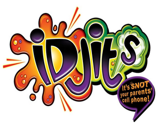 IDJITS IT'S SNOT YOUR PARENTS' CELL PHONE! logo