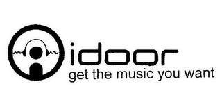 IDOOR GET THE MUSIC YOU WANT logo