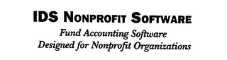 IDS NONPROFIT SOFTWARE FUND ACCOUNTING SOFTWARE DESIGNED FOR NONPROFIT ORGANIZATIONS logo