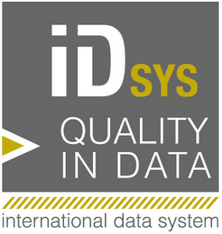 IDSYS QUALITY IN DATA INTERNATIONAL DATA SYSTEM logo