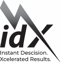 IDX INSTANT DECISION. XCELERATED RESULTS. logo