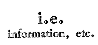 I.E. INFORMATION, ETC. logo