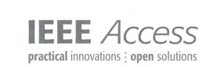 IEEE ACCESS PRACTICAL INNOVATIONS OPEN SOLUTIONS logo