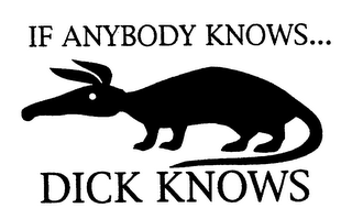 IF ANYBODY KNOWS... DICK KNOWS logo