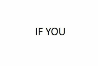 IF YOU logo