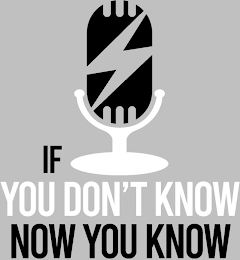 IF YOU DON'T KNOW NOW YOU KNOW logo