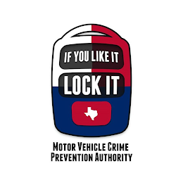 IF YOU LIKE IT LOCK IT MOTOR VEHICLE CRIME PREVENTION AUTHORITY logo