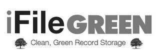 IFILEGREEN, CLEAN, GREEN RECORD STORAGE logo