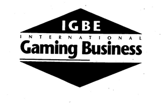 IGBE INTERNATIONAL GAMING BUSINESS logo