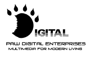 IGITAL PAW DIGITAL ENTERPRISES MULTIMEDIA FOR MODERN LIVING logo