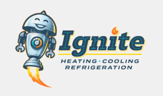 IGNITE HEATING · COOLING REFRIGERATION logo