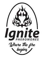 IGNITE PHEROMONES WHERE THE FIRE BEGINS logo