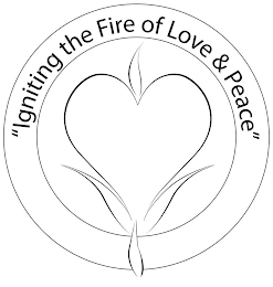 "IGNITING THE FIRE OF LOVE & PEACE" logo