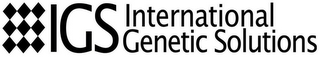 IGS INTERNATIONAL GENETIC SOLUTIONS logo