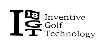IGT 18 INVENTIVE GOLF TECHNOLOGY logo