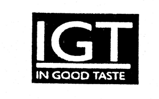 IGT IN GOOD TASTE logo