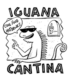 IGUANA CANTINA COOL FOOD HOT DRINKS logo