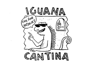 IGUANA CANTINA COOL FOOD HOT DRINKS logo