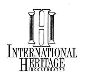 IHI INTERNATIONAL HERITAGE INCORPORATED logo
