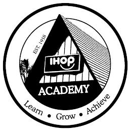 IHOP ACADEMY LEARN GROW ACHIEVE EST. 1958 logo