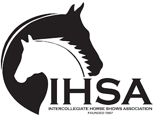 IHSA INTERCOLLEGIATE HORSE SHOWS ASSOCIATION FOUNDED 1967 logo