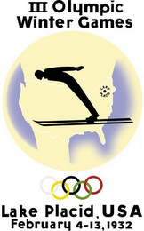 III OLYMPIC WINTER GAMES LAKE PLACID, USA FEBRUARY 4-13, 1932 logo