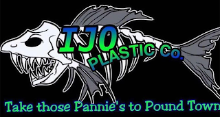 IJO PLASTIC CO. TAKE THOSE PANNIE'S TOPOUND TOWN logo