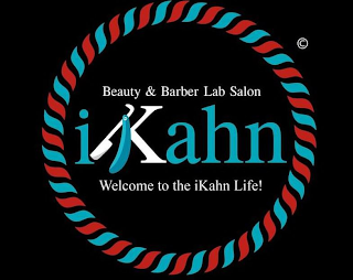 IKAHN BEAUTY & BARBER LAB SALON WELCOME TO THE IKAHN LIFE! logo