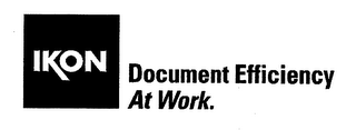 IKON DOCUMENT EFFICIENCY AT WORK. logo