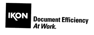 IKON DOCUMENT EFFICIENCY AT WORK. logo