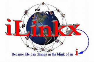 ILINKX BECAUSE LIFE CAN CHANGE IN THE BLINK OF AN I logo