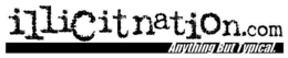 ILLICITNATION.COM ANYTHING BUT TYPICAL logo