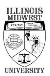 ILLINOIS MIDWEST UNIVERSITY VERITAS DISCERE NUMQUAM DESINIT logo