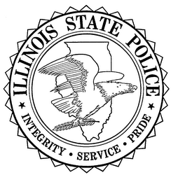 ILLINOIS STATE POLICE INTEGRITY SERVICE PRIDE logo