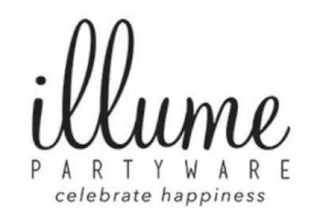 ILLUME PARTYWARE CELEBRATE HAPPINESS logo
