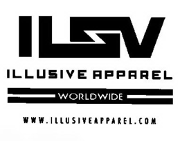 ILSV ILLUSIVE APPAREL WORLDWIDE WWW.ILLUSIVEAPPAREL.COM logo