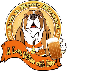 I'M A BEER HOUND, BH, A LOVE AFFAIR WITH BEER logo