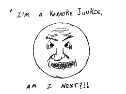 "I'M A KARAOKE JUNKIE, AM I NEXT?!! logo