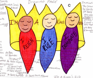 I'M A KING'S KID I REIGN DEUTERONOMY 15:6 FOR THE LORD THY GOD BLESSETH THEE, AS HE PROMISED THEE: AND THOU SHALT REIGN OVER MANY NATIONS, BUT THEY SHALL NOT REING OVER THEE I RULE DANIEL 7:18 BUT THE SAINTS OF THE MOST HIGH SHALL TAKE THE KINGDOM, AND POSSESS THE KINGDOM FOREVER, EVEN FOREVER AND EVER I DONONATE MATTHEW 11:12 AND FROM THE DAYS OF JOHN THE BAPTIST UNTIL NOW THE KINGDON OF HEAVEN SUFFERETH VIOLENCE, AND THE VIOLENT TAKE IT BY FORCE logo