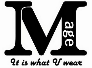 IM AGE IT IS WHAT U WEAR logo