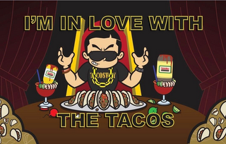 I'M IN LOVE WITH THE TACOS TACOSWAY logo