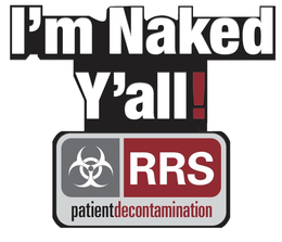 I'M NAKED Y'ALL! RRS PATIENTDECONTAMINATION logo