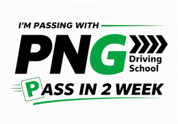 I'M PASSING WITH PNG DRIVING SCHOOL P PASS IN 2 WEEK logo