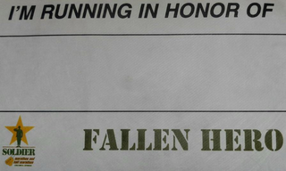 I'M RUNNING IN HONOR OF FALLEN HERO SOLDIER MARATHON AND HALF MARATHON COLUMBUS GEORGIA 2014 logo