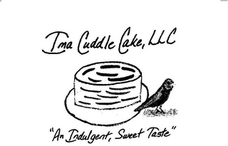 IMA CUDDLE CAKE, LLC "AN INDULGENT, SWEET TASTE" logo