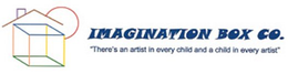 IMAGINATION BOX CO. "THERE'S AN ARTIST IN EVERY CHILD AND A CHILD IN EVERY ARTIST" logo