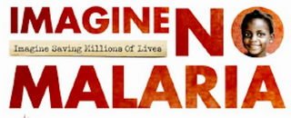 IMAGINE NO MALARIA IMAGINE SAVING MILLIONS OF LIVES logo
