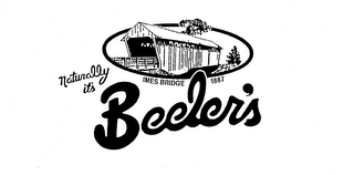IMES BRIDGE 1887 NATURALLY IT'S BEELER'S logo