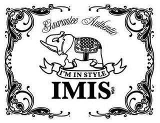 IMIS USA I'M IN STYLE GUARANTEE AUTHENTIC logo