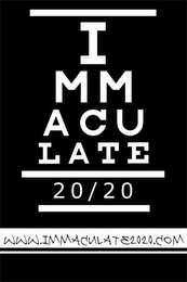 IMMACULATE 2020 WWW.IMMACULATE2020.COM logo